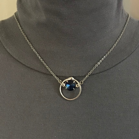 Moiraine's Necklace Wheel of Time Aes Sedai Blue Ajah Handmade Serpent Necklace - Picture 6 of 16